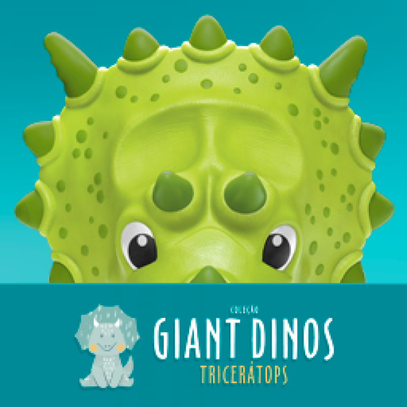 COLECAO GIANT DINOS - TRICERATOPS
