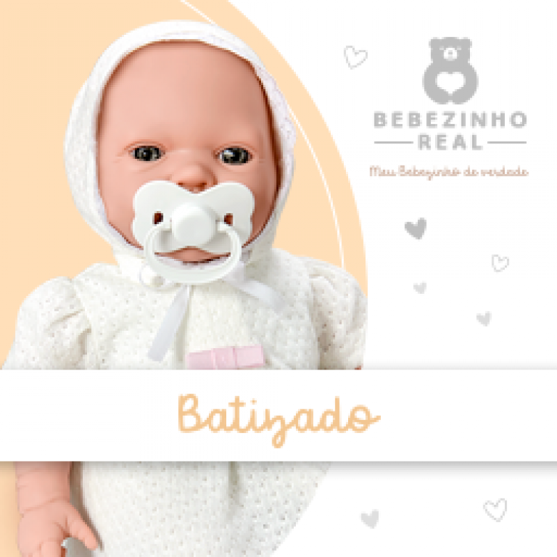Boneca Reborn - Bebezinho Real Batizado - 35 cm - Roma